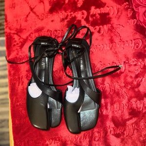 AKIRA Black Strappy Sandals